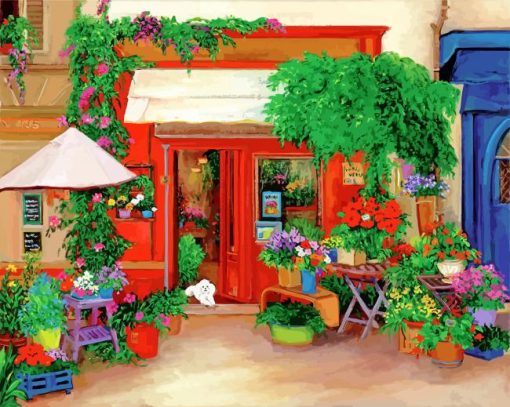 Flowers Shop paint by number