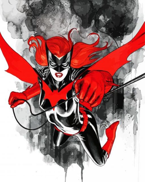Flying Anry Batwoman paint by number