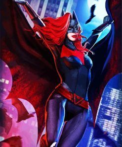 Flying Batwoman paint by number