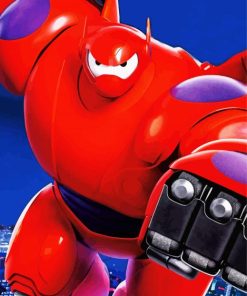 Flying Baymax paint by number