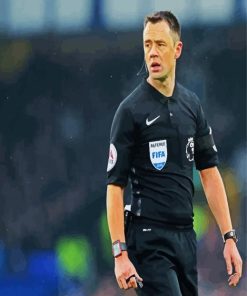 Football Referee Stuart Attwell paint by number