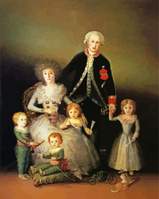 The Duke Osuna And His Family Francisco Goya paint by numbers