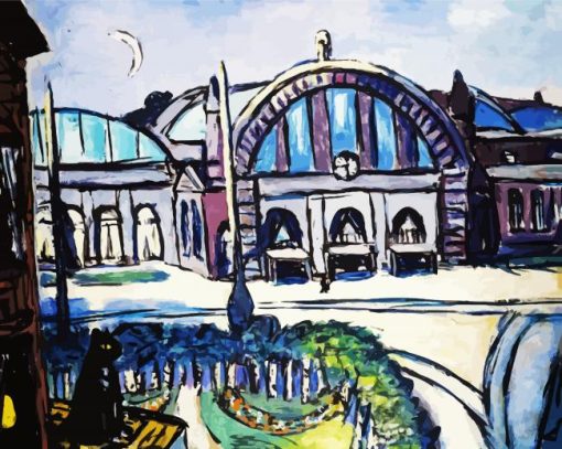 Frankfurt Main Station By Beckmann paint by number