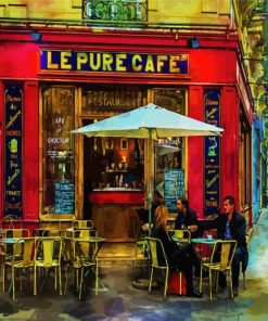 French Cafe paint by number