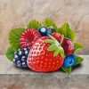 Fresh Berries Fruit paint by numbers