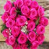 Fuchsia Roses Bouquet paint by number