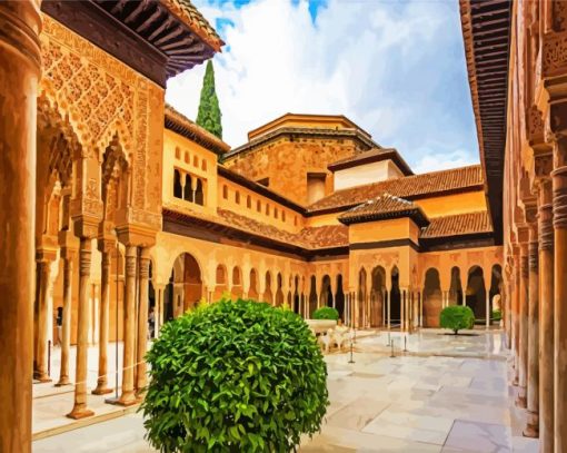 Granada Spain Alhambra paint by number