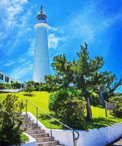 Gibb Hill Lighthouse Bermuda paint by numbers
