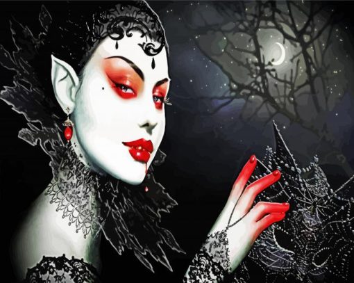 Gothic Vampire paint by numbers