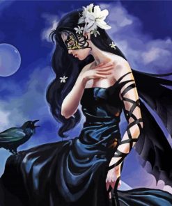 Gothic Witch paint by numbers