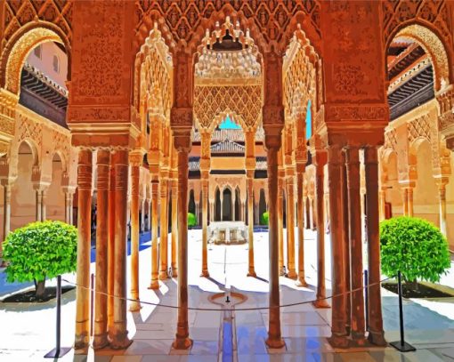Granada Andalusia Alhambra paint by number