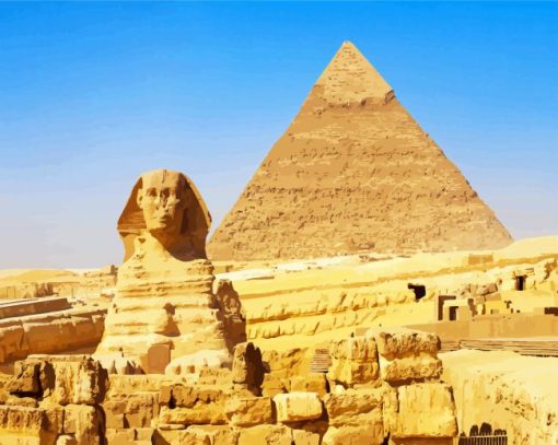Great Sphinx Giza paint by number