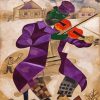 Green Violinist By Chagall paint by number