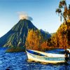 Guatemala Lake Atitlan Landscape paint by number