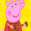 Guitarist Peppa Pig paint by number