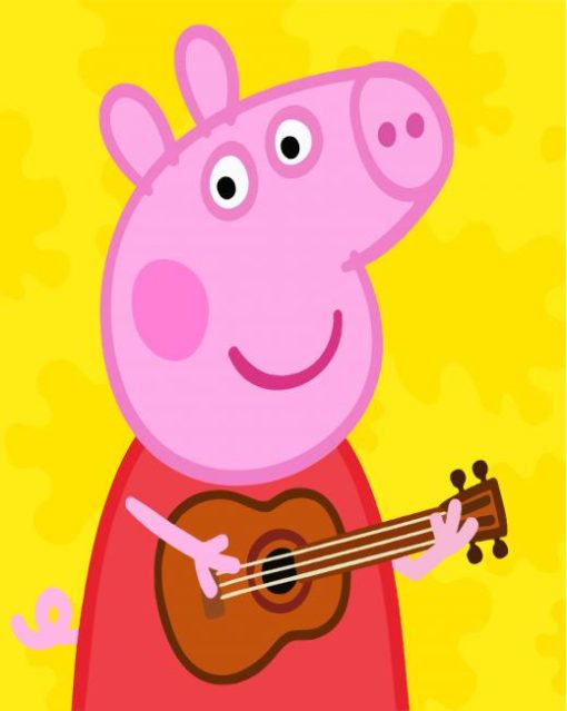 Guitarist Peppa Pig paint by number