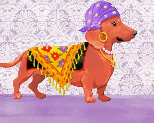 Gypsy Dachshunds Dog paint by number