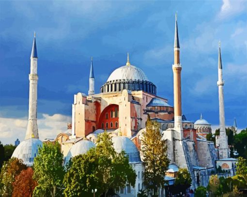 Hagia Sophia Mosque Turkey paint by number