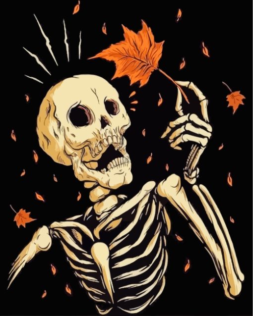 Halloween Skeleton paint by numbers