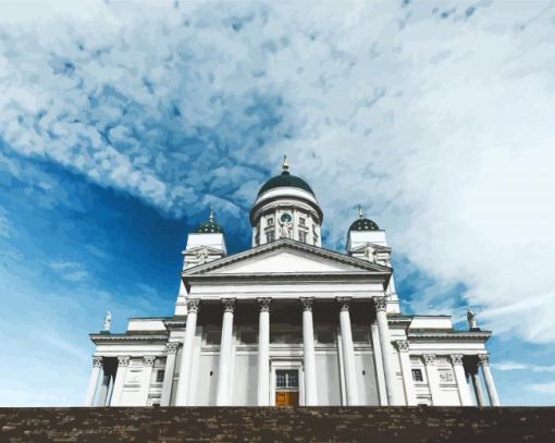 Helsinki Cathedral Finland paint by number