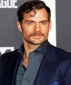 Henry Cavill Actor paint by number