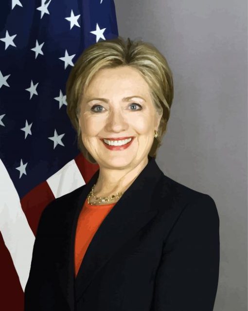 Hillary Clinton paint by number