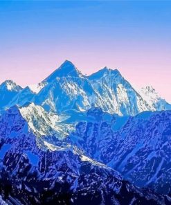 Himalaya Mountains paint by numbers