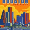 Texas Houston Poster paint by numbers