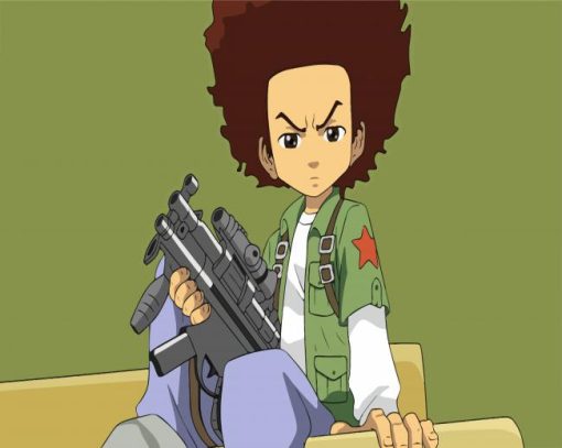Huey Freeman With Gun The Boondocks paint by numbers