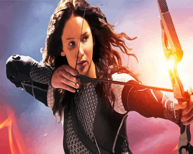 Hunger Games Katniss Everdeen paint by number