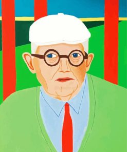 Illustration David Hockney paint by numbers