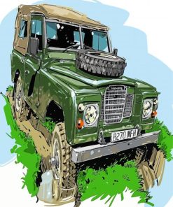 Illustration Land Rover paint by numbers