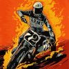 Illustration Motocross Racing paint by number