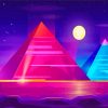 Illustration Pyramids paint by numbers