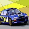 Illustration Subaru Car paint by number