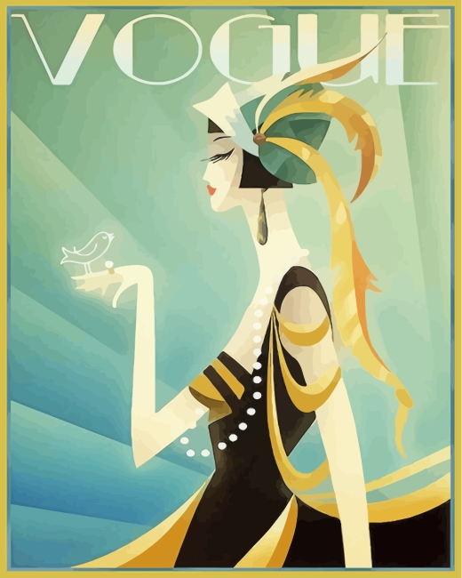 Illustration Vogue Fashion paint by numbers