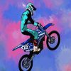 Illustration Motocross paint by number