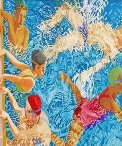 In Swimming Pool Art paint by numbers
