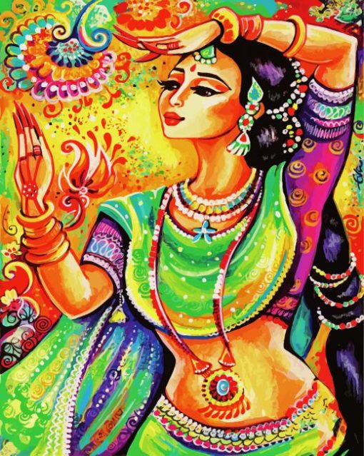 Indian Dancer paint by number