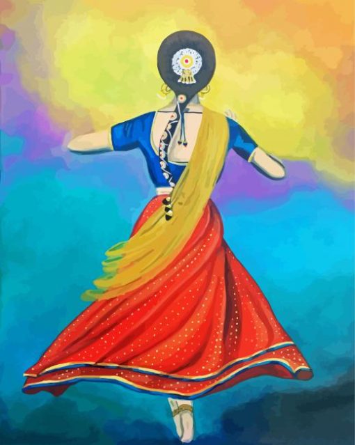 Indian Girl Dancer paint by number