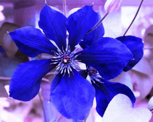 Indigo Flower paint by number