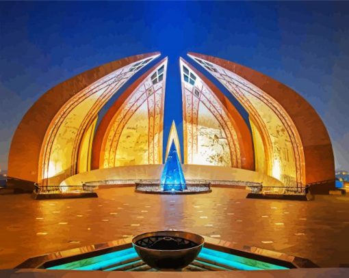 Islamabad Pakistan Monument Museum paint by numbers