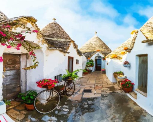 Italy Puglia Houses paint by number