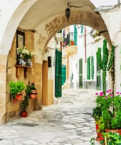 Italy Puglia Streets paint by number