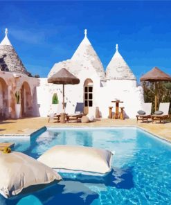 Italy Puglia Trulli paint by number