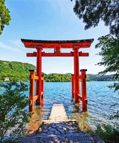 Japan Hakone Shrine paint by number