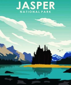 Jasper National Park Poster paint by numbers