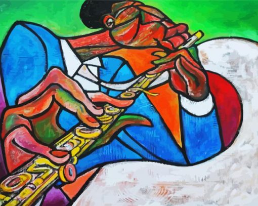 Jazz Flute Player paint by number