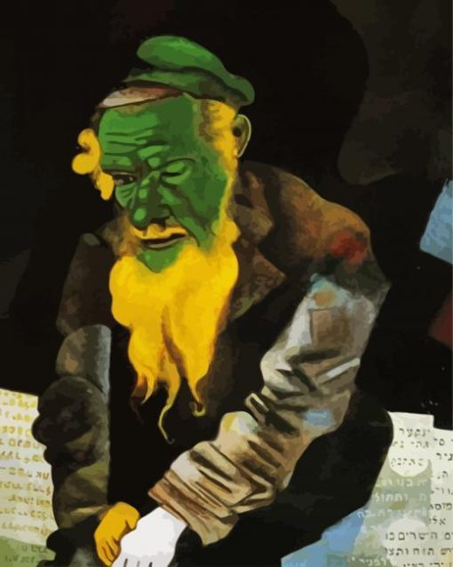 Jew In Green Chagall paint by numbers