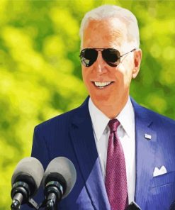 Joe Biden Wearing Glasses paint by numbers